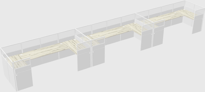 U-shaped cubicle