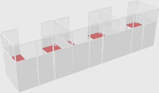 U-shaped cubicle