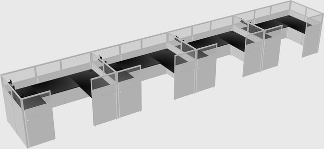 U-shaped cubicle