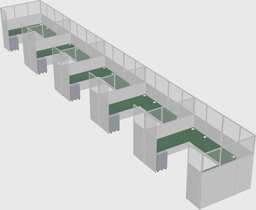 U-shaped cubicle