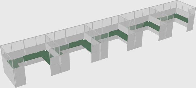 U-shaped cubicle