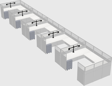 U-shaped cubicle