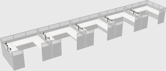 U-shaped cubicle