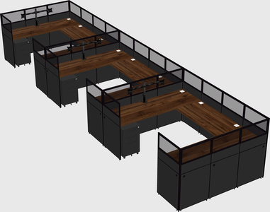 U-shaped cubicle