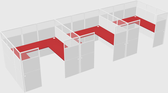 U-shaped cubicle