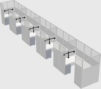 U-shaped cubicle
