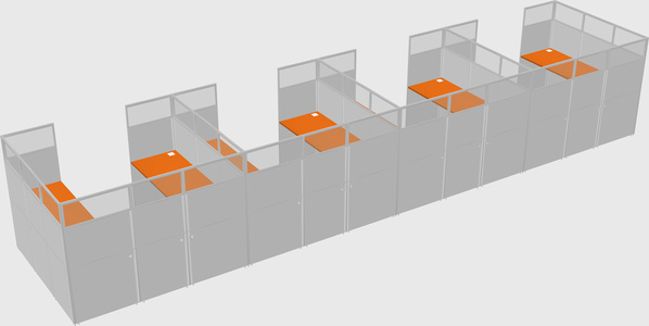 Cabine en u