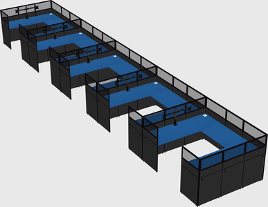 U-shaped cubicle