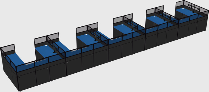 U-shaped cubicle