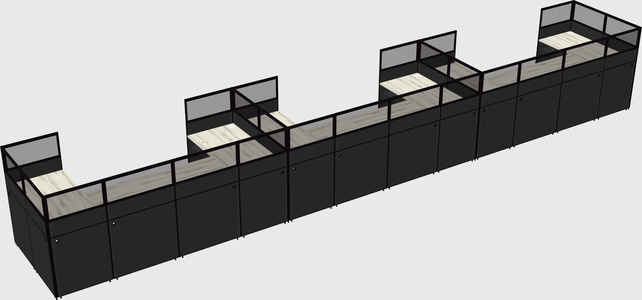 U-shaped cubicle