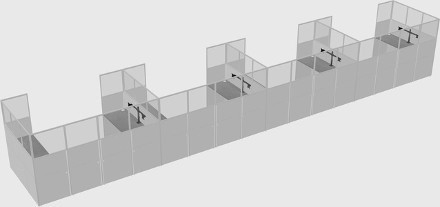 U-shaped cubicle