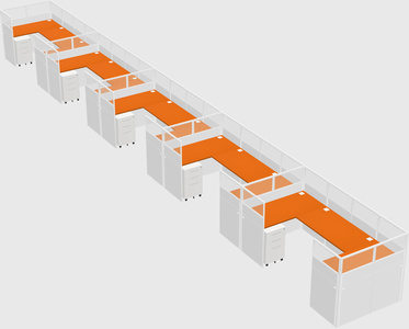 U-shaped cubicle