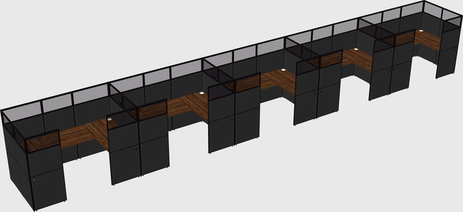 U-shaped cubicle