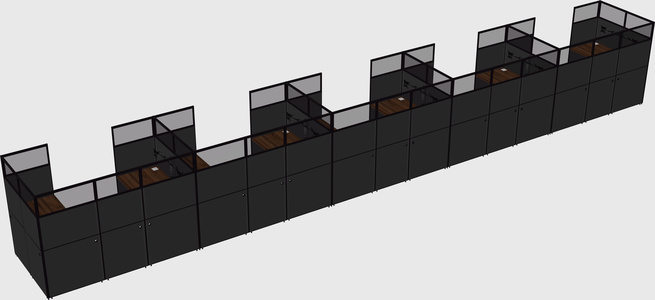 U-shaped cubicle