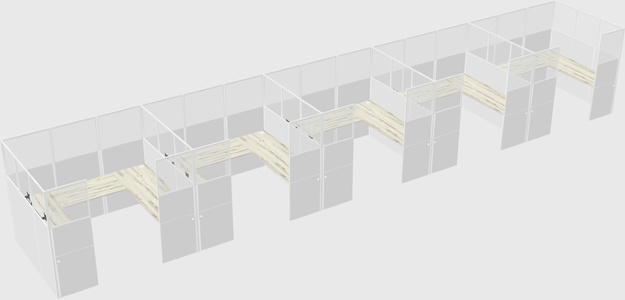 U-shaped cubicle
