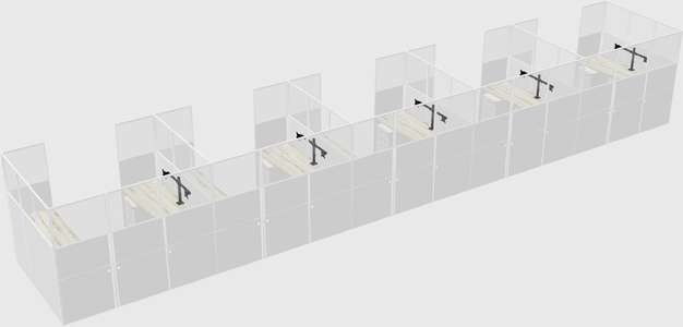 U-shaped cubicle