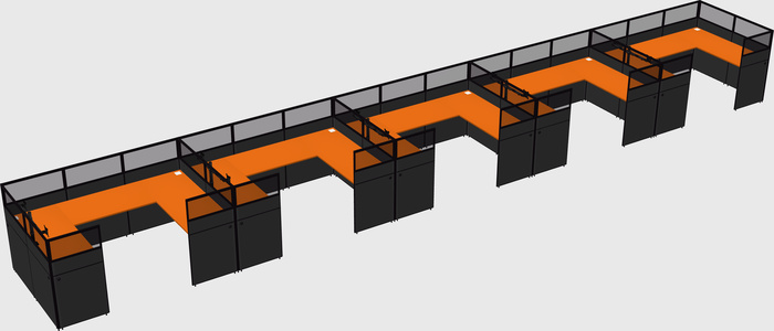 U-shaped cubicle