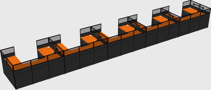 U-shaped cubicle