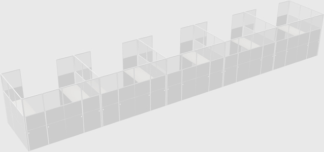 U-shaped cubicle