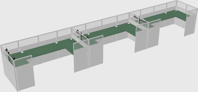 U-shaped cubicle