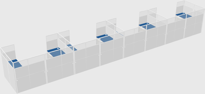 U-shaped cubicle