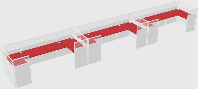U-shaped cubicle