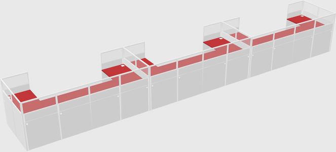 U-shaped cubicle