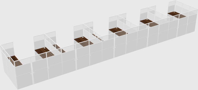 U-shaped cubicle