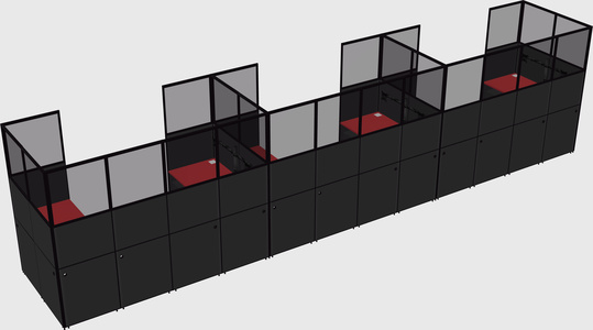 U-shaped cubicle