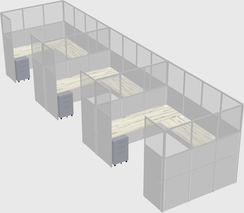 U-shaped cubicle