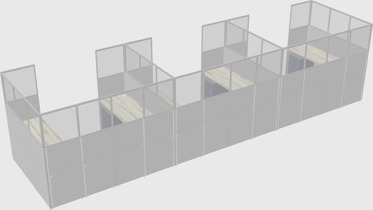 U-shaped cubicle