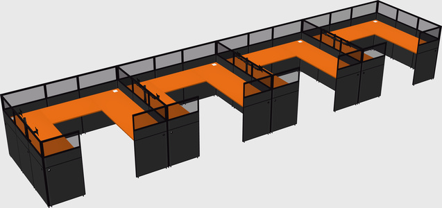 U-shaped cubicle