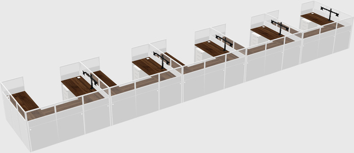 U-shaped cubicle