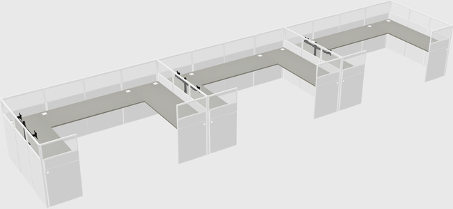 U-shaped cubicle