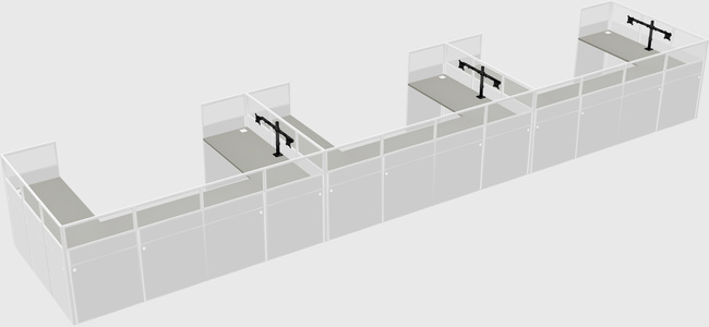 U-shaped cubicle
