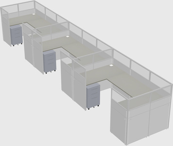 U-shaped cubicle