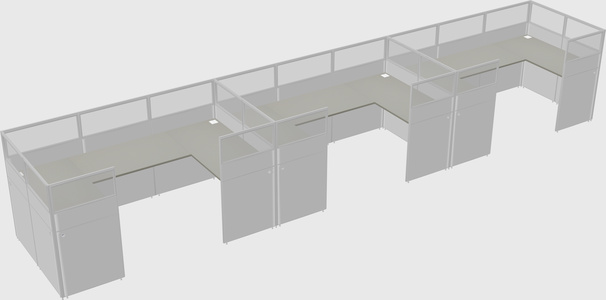 U-shaped cubicle