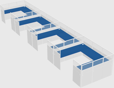 U-shaped cubicle