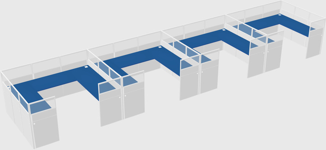 U-shaped cubicle