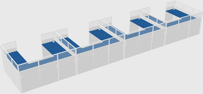 U-shaped cubicle
