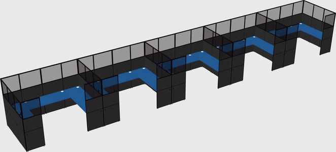 U-shaped cubicle