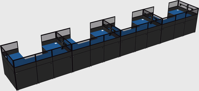 U-shaped cubicle