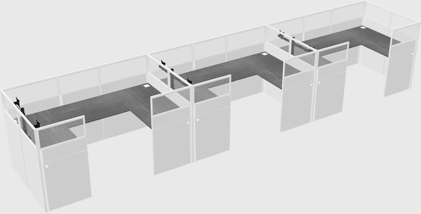 U-shaped cubicle