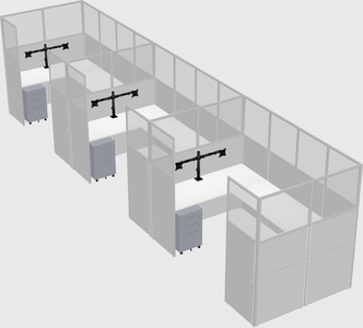 U-shaped cubicle