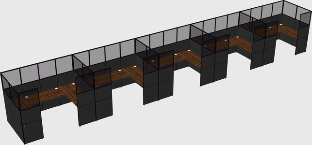 U-shaped cubicle