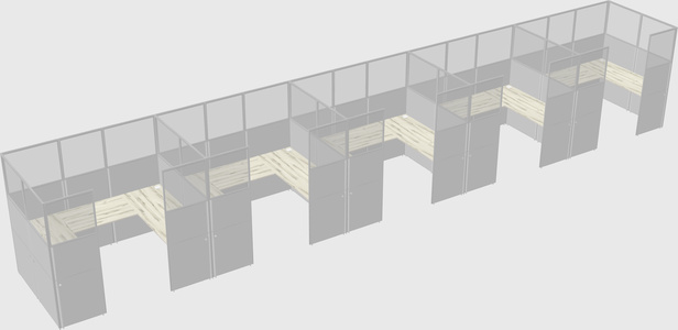 U-shaped cubicle