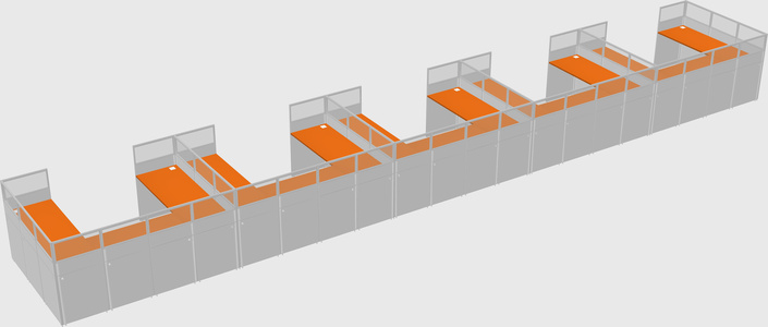 U-shaped cubicle
