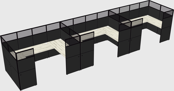 U-shaped cubicle