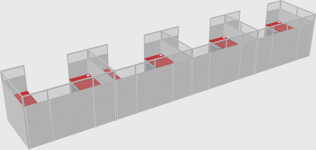 U-shaped cubicle