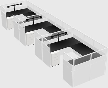U-shaped cubicle